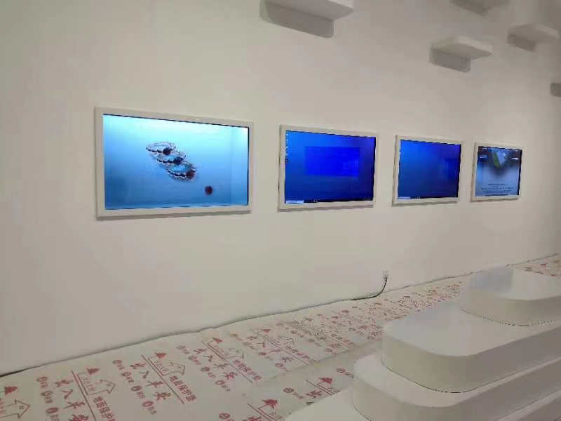 43寸透明展示柜10點觸摸