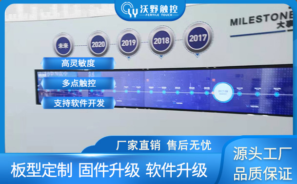 深圳前海55寸1×4拼接弧形10點觸摸